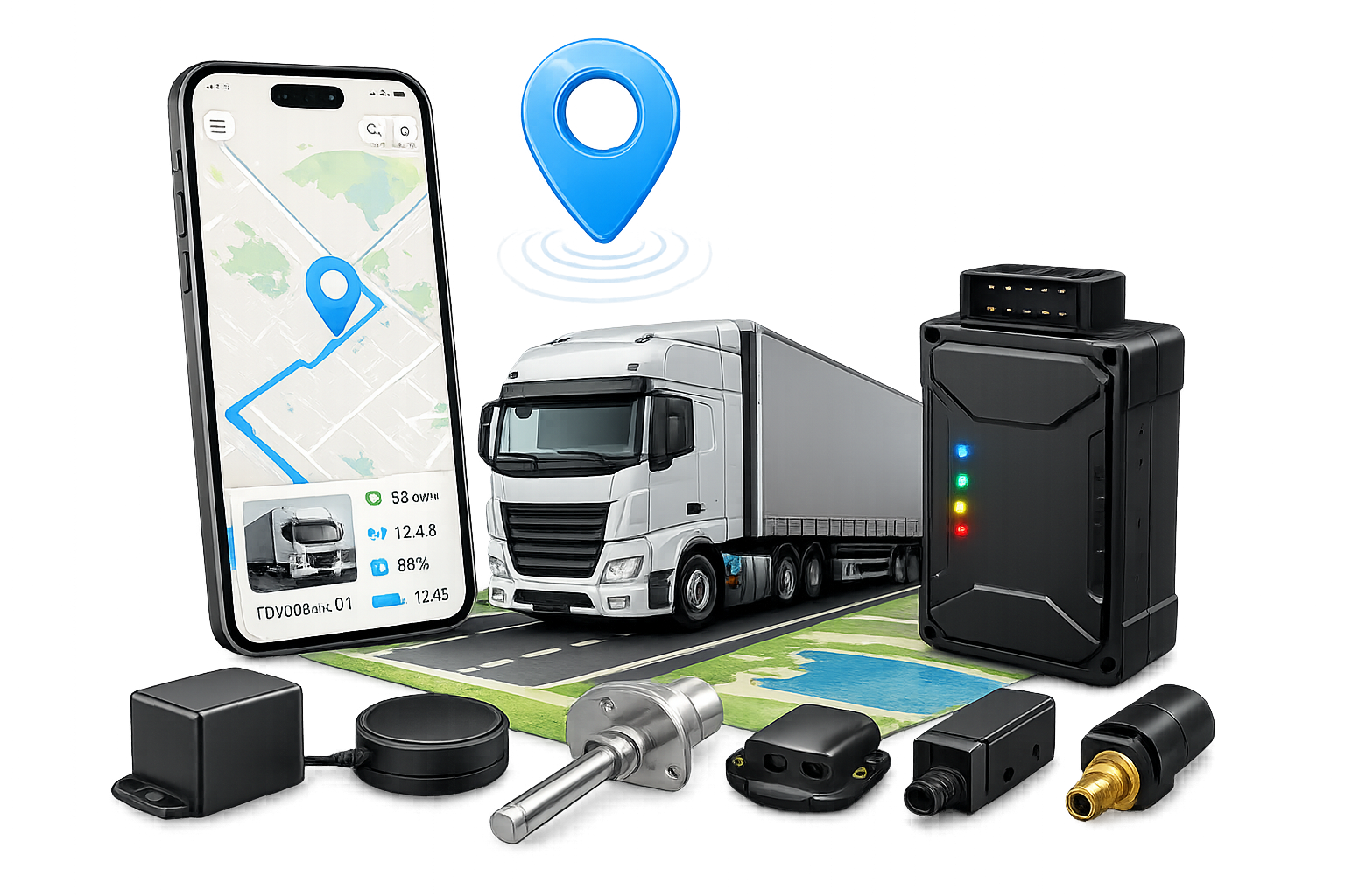 GPS трекера и датчики